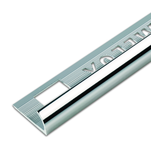 Silver Round Edge Metal Tile Trim - Homelux