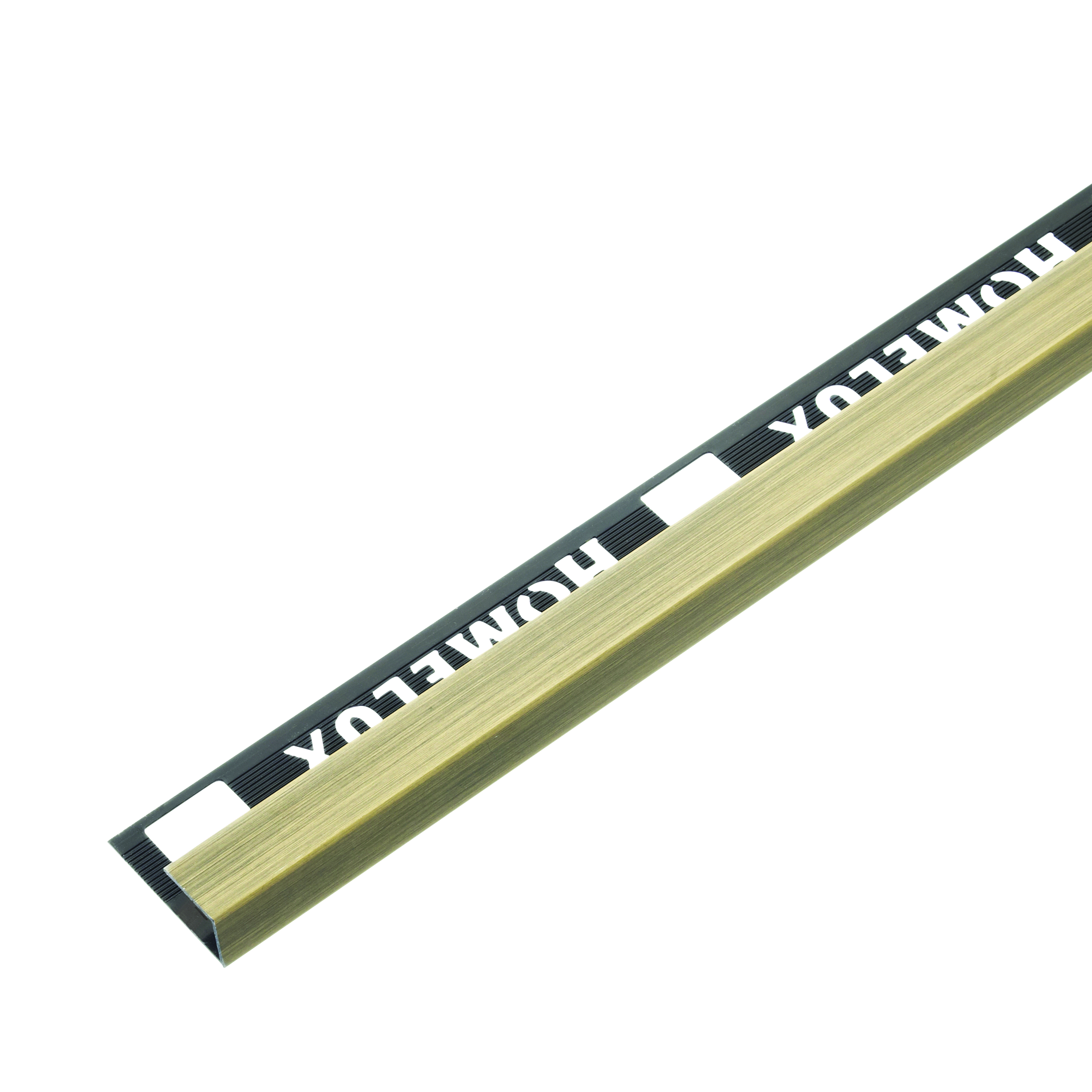 12.5mm Brushed Gold Metal Square Edge 2.5m