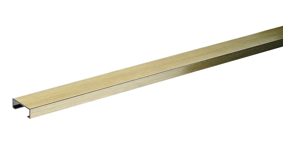 20mm Brushed Gold Effect Wide Tilestrip 1.83m
