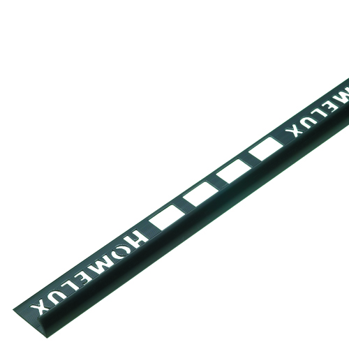 9mm Black Round Edge PVC Tile Trim 2.5m