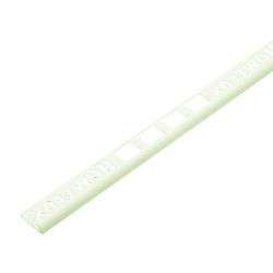 9mm Ivory Round Edge PVC Tile Trim 2.5m