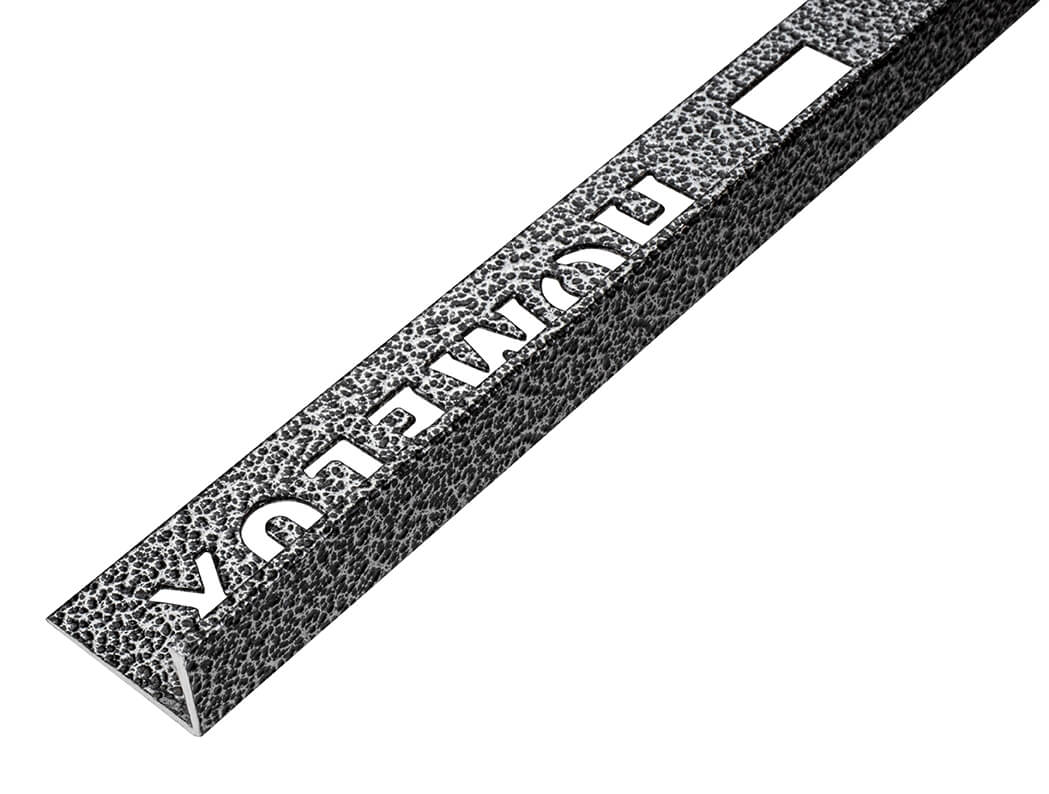 10mm Industrial Hammered Metal Straight Edge Tile Trim 2.5m
